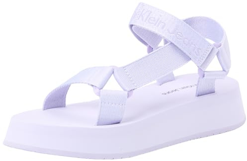 Calvin Klein Damen Sandal Velcro Webbing in Mtl Yw0yw01480Sandalen