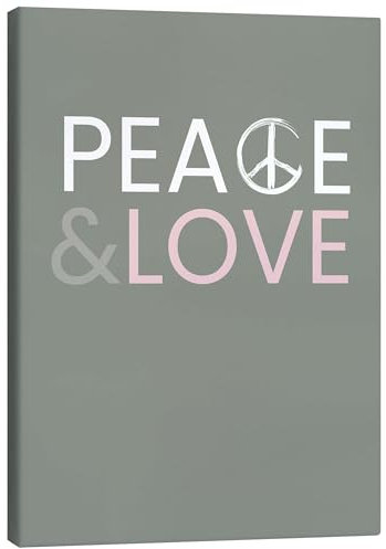 Posterlounge Peace & Love III Leinwandbild von Typobox 60 x 80 cm Wandbilder Wanddeko