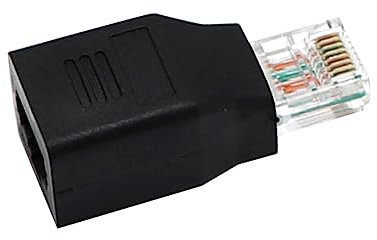 HEMOTON Male to Female Adapter Für Netzwerkverbindungen Crimpbare Stecker Langlebig Und Leicht Zu Installieren Für Pcs Und Hubs Schwarz