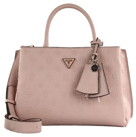 GUESS Jena Elite Luxury Satchel Pale Pink Logo