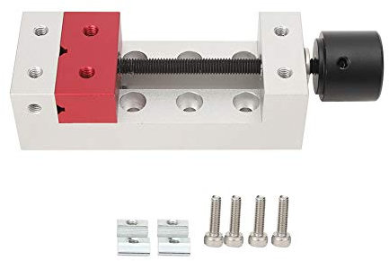 Mini Tornillo de Banco de Mesa con Abrazadera Plana de Aluminio, Varilla Roscada de Rango de Sujeción de 50mm para Herramienta de Fijación de Tornillo de Prensa de Taladro