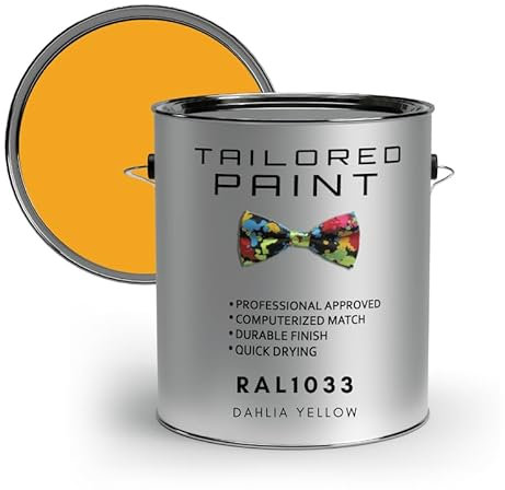 Tailored Paint uPVC Window & Door 1K Paint Brush or Spray On - Gloss Finish - RAL1033, Dahlia Yellow - 100ml Tin