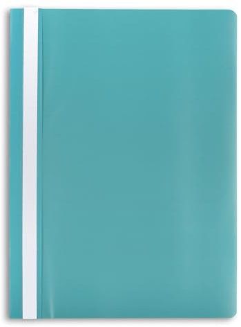 itenga Schnellhefter A4 Plastik stabil PP Kunststoff Sicht Hefter Mappe TÜRKIS genarbt 1 Stück (türkis)