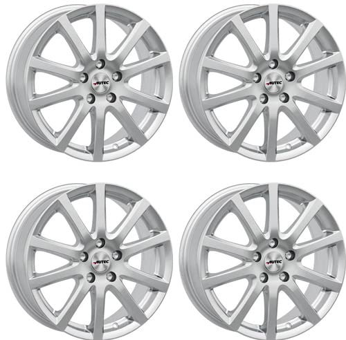 4x AUTEC Felgen Alufelgen SKANDIC 8.0x19 ET38 5x112 Brillantsilber kompatibel mit Mercedes-Benz A B C CL CLA E GLA GLC GLK S SLC SLK GLB AMG EQB EQ