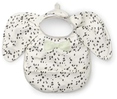 Elodie Details Baby Lätzchen mit Auffangschale - Abwaschbar - Skandinavisches Design - Wasserdicht - Dalmatian Dots