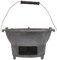 Theaque Parrilla de barbacoa japonesa de hierro fundido, portátil, compacta, soporte de combustible, para exteriores, 21 x 21 cm