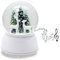 Schneekugel Hüttenzauber 2 Rehe weiß vor Tannenbaum | Sockel weiß nostalgisch | mit Spieluhr | Schüttelkugel Weihnachtsdekoration | B: 10 cm H: 13 cm | 20254