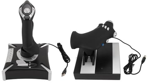 Commandes du Simulateur de Vol, Commandes par Joystick de Vol à Trois Modes avec Fonction de Vibration et Commandes D'accélérateur, Interrupteur à Chapeau à 8 Voies
