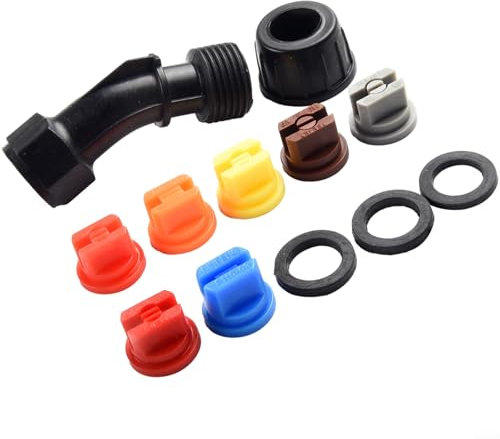 for FACULX 110° Fan Nozzle 1.6mm Aperture For Backpack Sprayer Garden Spray For Weeding, High Pressure with 6pcs 110° Nozzle, 0.1-0.4mm Aperture for Backpack Sprayer Garden Spray For Weeding