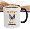 Hjatirace Taza de café de 325 ml, tazas de café modernas, tazas de café grandes de cerámica, taza de cerámica blanca, tazas de sublimación blanca con mango grande, fácil de usar, portátil para té