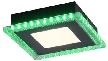 Just Light Deckenleuchte Deckenlampe Wohnzimmerlampe dimmbar Fernbedienung RGB LED L 20 cm