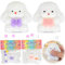 2 Stück Taba Squishy Toy Fufu Kawaii Bunny Squeeze Toy, Ostergeschenke für Kinder Anti Stress Spielzeug, Kreatives Kaninchen Stress Spielzeug, Ostern Hase Squeeze Fidget