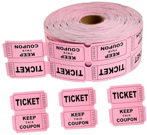 Zerodeko Nummerierte Raffle Tickets Rosa Für Tombola Gewinnspiele Partys Spiele Veranstaltungen Kleine Praktische Losnummern Bingo Lose