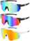 Mineup 3 Stück Schnelle Brille, Sonnenbrille Fahrradbrille, Sport Sonnenbrille Herren Damen, UV400 Polarisiert Fahrradbrille, Anti-UV Radsport Brillen Für Radfahren Fahren Laufen Golf Angeln Wandern