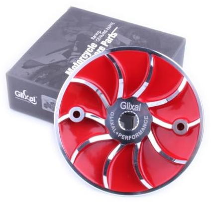 Glixal Leichtgewichtiger Racing-Antriebs-Ventilator für GY6 125 cc 150 cc 180 cc 200 cc 152QMI 157QMJ Motorbasierter Roller, Moped, ATV, Go-Kart Quads (rot)