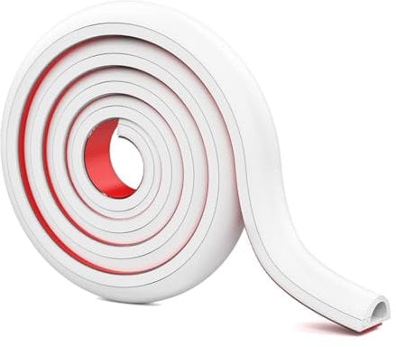 1M White Silicone Cable Trunking - Ideal for Cable Management, Wall Mount TV, Desk Organization, and Home/Office Wire Tidying (Fits 1 Cord)