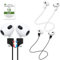 rootful.® Essentials – correas blancas para AirPods 1–4 y Pro. Ideales para deporte. Sujeción segura. Accesorios prácticos para uso diario y actividades activas (1 x negro + 1 x blanco (magnético))