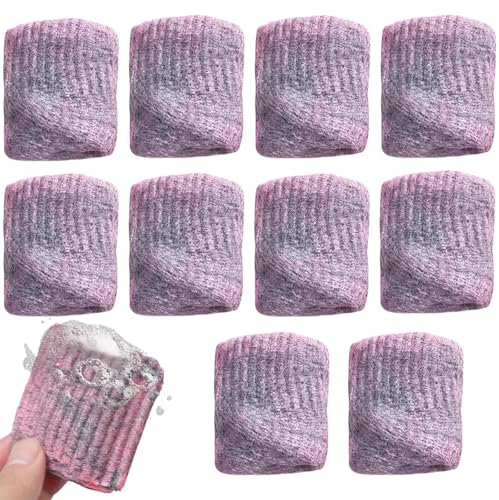 AYNKH 10 Stück Stahlwolle Seife, Haushalt Reinigung Stahlwolle, große Baumwolle Seife Zahnseide, entfernt Schmutz leistungsstarke Reinigung