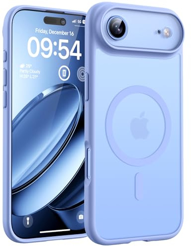 TOCOL Magnetic for iPhone Air Case 6.5-Inch, Compatible with MagSafe, Full Camera Protection, Built-in Magnetic Ring, Drop Protection Shockproof Translucent Matte for iPhone 17 Air (Light Blue)