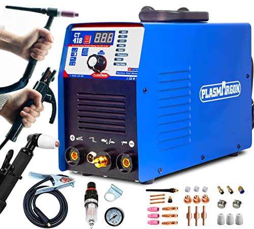 PLASMARGON Puls WIG Schweißgerät 180A Plasmaschneider 40A MMA Schweißgeräte 160A - 3 in 1 Kombi Schweißmaschine CT418, IGBT, 230V