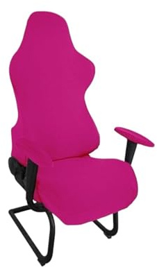 UBOHUZ Sessel-Schonbezüge Polyester Universal Armlehnenbezug for Reclining Racing Gaming Chair für Computerstuhl(Dark pink)