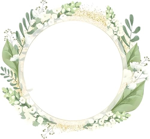 Custom Logo Stickers - Design Your Own Personalized Labels with Text, Image, & Photo - Waterproof, UV Protected, Fade & Heat Cold Resistant - Pack of 100 (Wreath 16, 51mm)