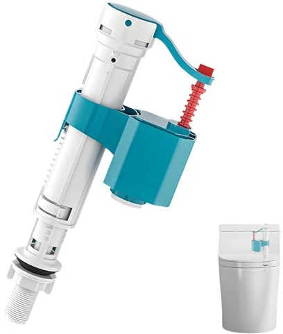 Toilet Flush Valve, Toilets Inlet Valve Bottom Entry, Universal Toilet Cistern Flush Parts, Toilets Flush System Replacement, Adjustable Height and Float, with Outlet,Suitable for All Kinds of Toilets