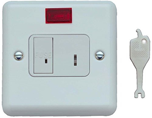 Contactum CLA3467WS Neon DP Flush Mounted Key Switch, 13A, White