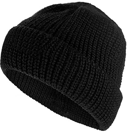 tomBrook Mütze Costeau Schippermütze Wollmütze Strickmütze Unisex - Beanie Wolle Wintermütze für Damen und Herren aus 100% Schurwolle in Schwarz
