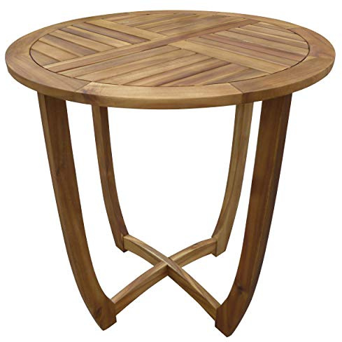 Christopher Knight Home Carina Accent Runder Tisch, Teakholz-Finish, Braun