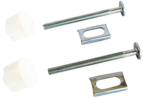 SOMATHERM FOR YOU - Flap Fixations WC 2 Metallplatten und zwei Muttern - Länge 75 mm