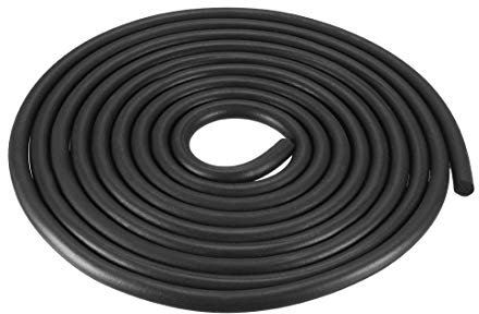 sourcing map Foam Rubber Seal Weather Strip 8mm Diameter 3 Meters Long Black