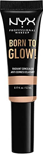 NYX Professional Makeup Born to Glow Radiant Concealer, Iridescent Finish, Reduces Under Eye Circles, Highlight and Contour, Vegan Formula, Shade: Vanilla
