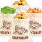 Waline 4 Pcs Natural Unbleached Linen Vegetable Storage Bags - Reusable Drawstring Bags for Home Food Storage - Eco Product (10 x 15 in)