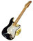 Miniblings E-Gitarre Pin Brosche Gitarrist Gitarre Schwarz MINI - Handmade Modeschmuck I Anstecknadel Button Pins
