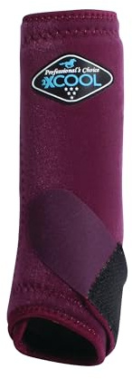 Professional's Choice 2XCOOL Sport-Medizin-Hufstiefel, schützendes und atmungsaktives Design für ultimativen Komfort, Haltbarkeit und Kühlung bei aktiven Pferden, 2 Stück, Weinrot