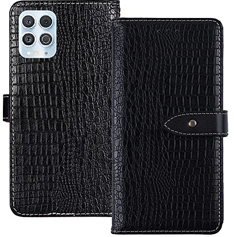 YLYT Flip TPU Silikon Case Etui Schwarz Leder Tasche Schutz Hülle Für Motorola Edge S Moto Nio 6.7 inch Handy Horizontale Standfunktion Magnetverschluss Strapazierfähiger Cover