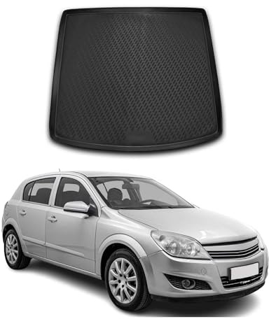 OMAC Kofferraumwanne für Opel Astra 2004-2014 TPE Schwarz | Kofferraummatte, Laderaumwanne, Allwetter, fahrzeugspezifisches Produkt, Antirutsch, 3D-Passform, wasserdicht
