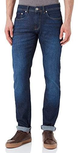 Pierre Cardin Herren 5-Pocket Lyon Tapered Jeans, Dark Blue Used Buffies, 32W / 36L