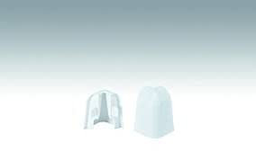 homa 2 Außenecken für Meister Fußleisten | Profil 2 PK | Weiß | selbstklebend | ABS | Sockelleisten Zubehör