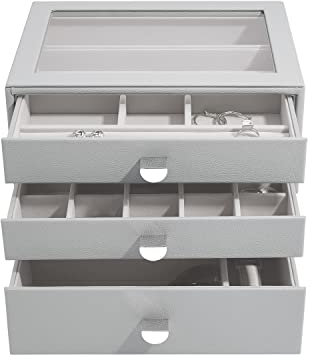 Stackers Classic Pebble Grey SET 3 DRAWERS