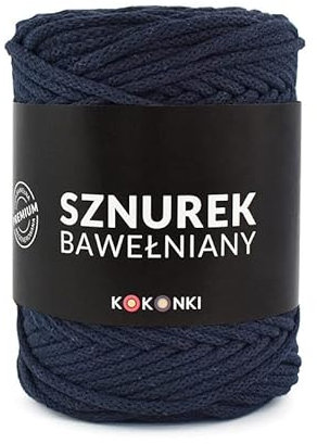 Makramee-Schnur aus Baumwolle PREMIUM By KOKONKI 5mm / Ralle 100 m (granat)