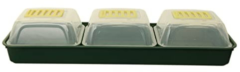 ACCURATE 7 Piece Windowsill Propagator Set Made Ideal for home growing organic fresh fruit, vegetables and herbs in Green Colour (1)