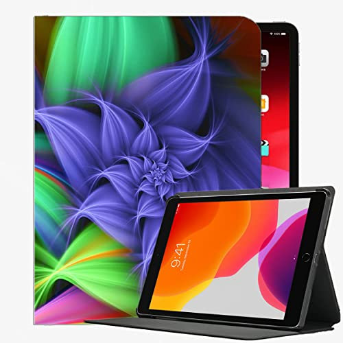 YENDOSTEEN Hülle für iPad Pro 9.7 mit Apple Pencil Halter,Blumen-Grafik-Zusammenfassung Automatischem Schlaf/Aufwach