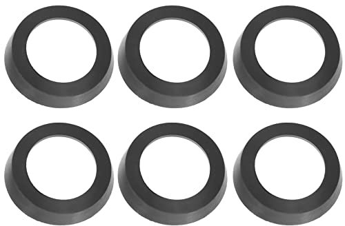 DOITOOL Universal Cup Leather 6pcs Hand Washer Upper Replacement Well Universal Pump Accessory Seal Suction Leather Black Rubber Pitcher Cup Pressure Water Pressure Washer Accessories