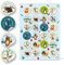 Logbuch-Verlag 24 Kinder Sticker zur Motivation positive Sprüche für Lehrer Eltern Aufkleber rund 4 cm zum Lernen