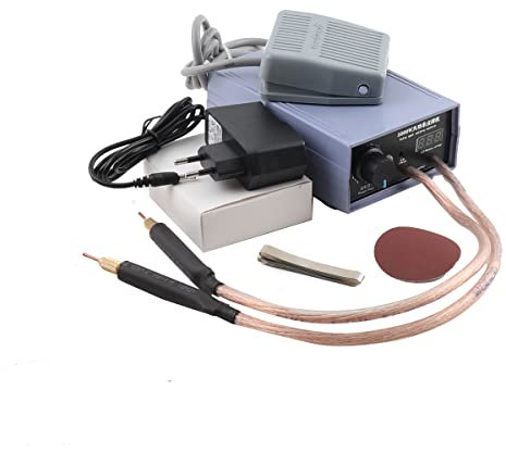 Cozyel Punktschweißgerät 18650 Batterie DIY 5000W 6200mAh 0-800A Strom Einstellbare Schweißgeräte mit FußPedal, DIY Mini Spot Welder Machine für 18650 Batterie Punktschweißmaschinenset