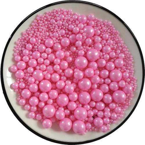 Essbare Rosa Zucker perlen Zucker streusel | Dessert Streusel|Kuchen Cupcake Topper | Cookie-Dekorationen | Süße Persönlichkeiten Zuckerstreusel für Hochzeiten und tägliche Kuchendekorationen