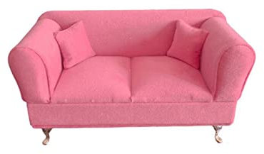 Perfeclan 1/6 Sofa Schlafzimmer Dekor Mädchen und Frauen Schmuckschatulle, Puppenhaus Life Scene Supply, Schmuckschatulle Organizer für 12-Zoll-Puppen, Sofa für Zwei Personen