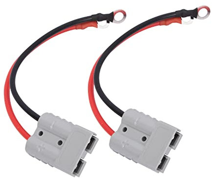 KASturbo 2 Stück Batterieanschluss 50 A 600V Kabel Ladestecker mit 10 AWG O-Ring Batterie-Anschlusskabel für Wohnmobil Traktoren Gabelstapler